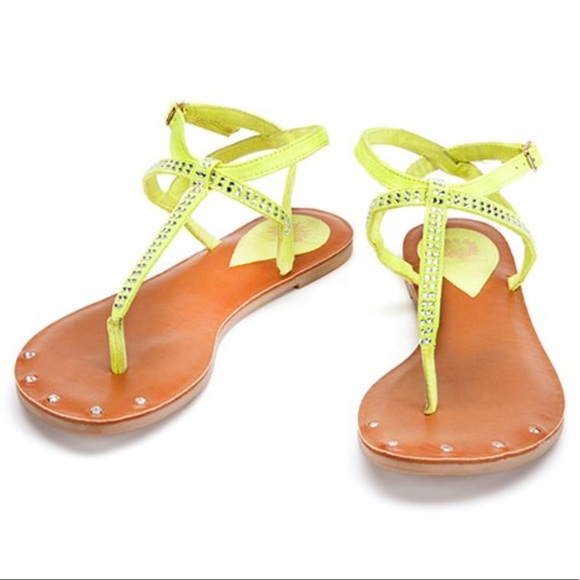 Yellow Box sweden yellow rhinestone crystal sandal - Picture 4 of 8